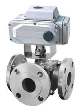 Manufacturer of three-way flange ball valve