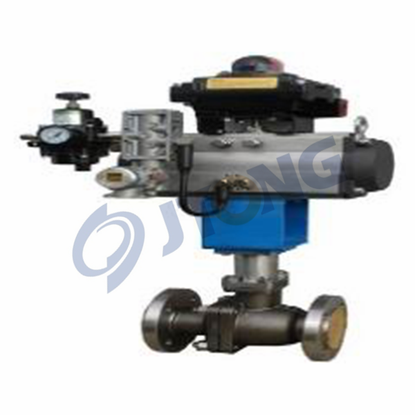 Pneumatic O-type cut-off ball valve